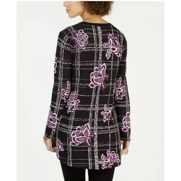 Style & Co Patterned Jacquard Tunic Sweater Top v1 - Picture 2 of 6